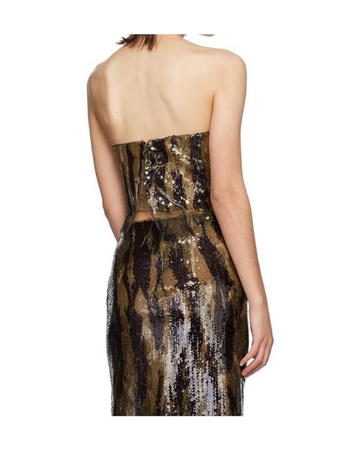Dion Lee Multicolor Sequin-Embellished Bandeau Top