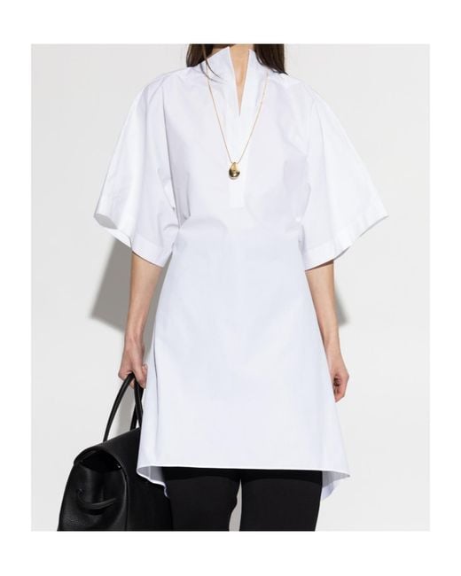 Jacquemus White V-Neck Asymmetric Top