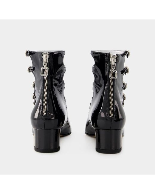 CAREL PARIS Black Round Head High Heels