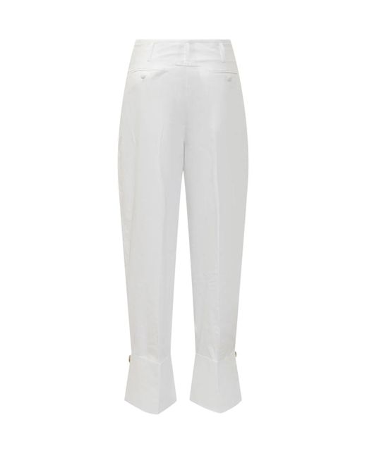 DARKPARK White Cuffed Wide Leg Pants