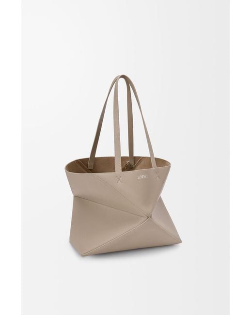 Loewe Natural Medium Puzzle Fold Horizontal Tote Bag