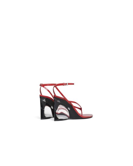 Alaïa Red Flip-Flops Wedge Sandals