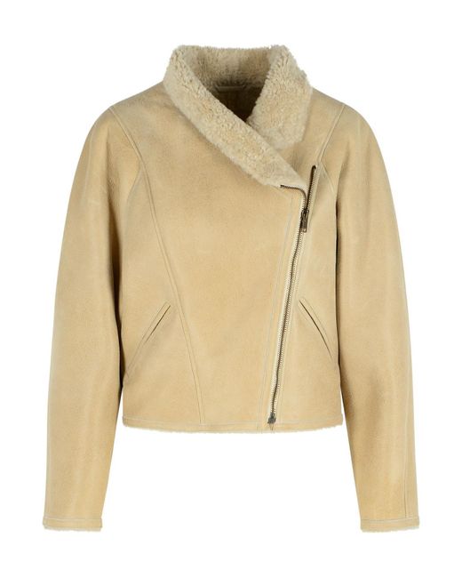 Isabel Marant Natural 'Blondine' Shearling Ecru Jacket