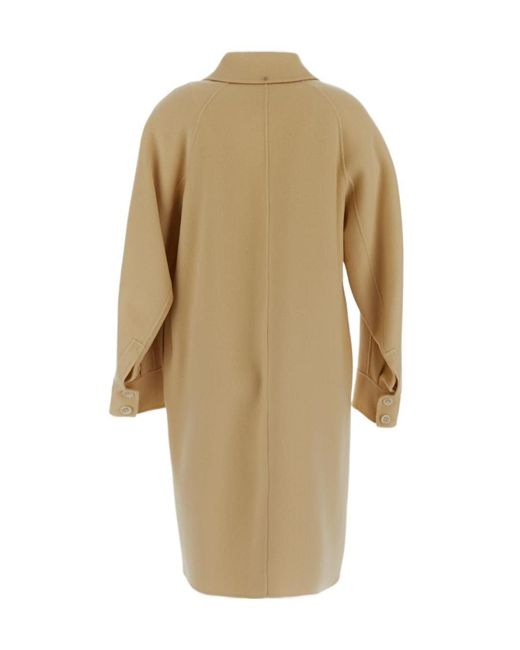 Sportmax Natural Lapel Long-Sleeved Coat