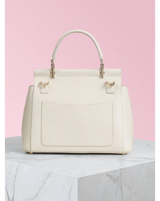 Roger Vivier White Clasp Handbag