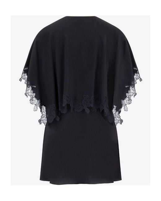 Stella McCartney Black Lace-Detailing Blouse