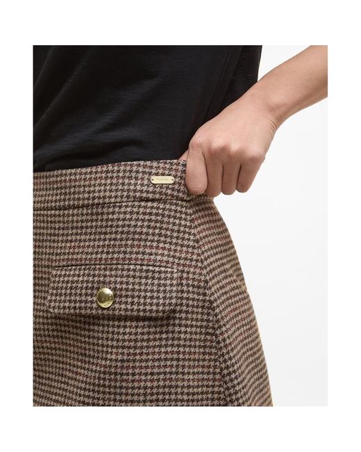 Barbour Brown Sophia Mini Wool Skirt
