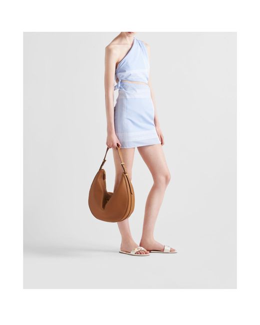 Prada Blue Checked Cotton Mini-Dress