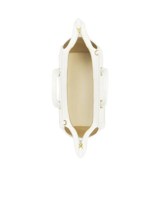 McQueen White Large Birdee Tote Bag