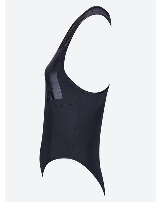 Fendi Blue Logo One-Piece Swimsuit