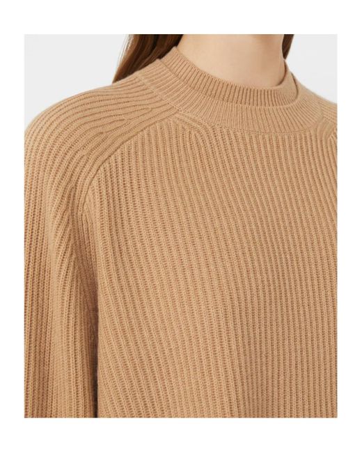 Max Mara Natural Fishermans Rib-Knit Wool And Cashmere Jumper