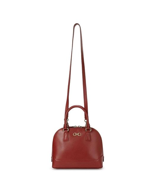 Ferragamo Red Logo Handbag