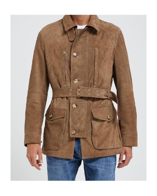Brunello Cucinelli Brown Long Sleeve Jacket for men