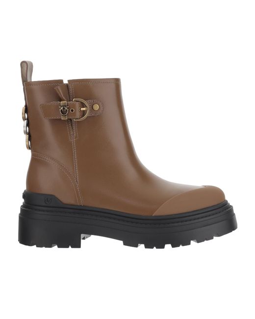 Pinko Brown Mia 21 Ankle Boots