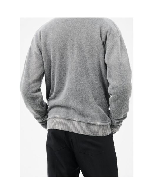 Our Legacy Gray V-Neck Long Sleeve Jumper for men