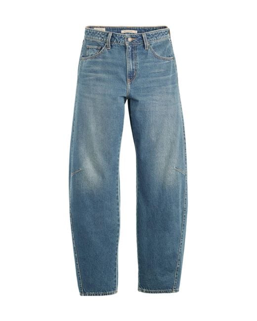 Levi's Blue Baggy Dad Barrel Jeans