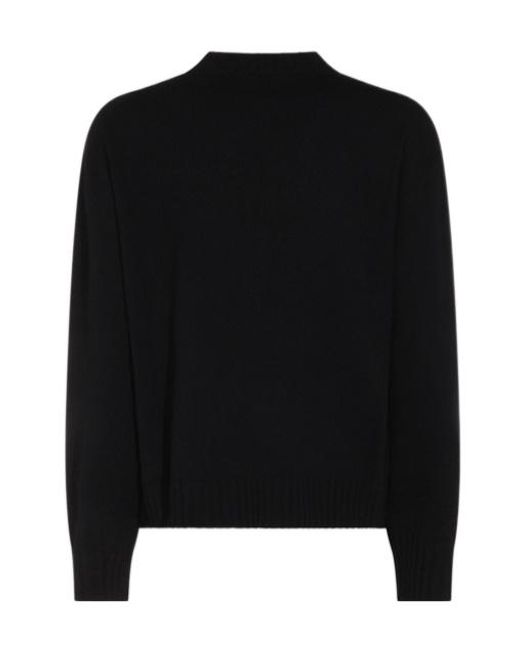 Fabiana Filippi Black Ribbed Hem Knitted Sweater