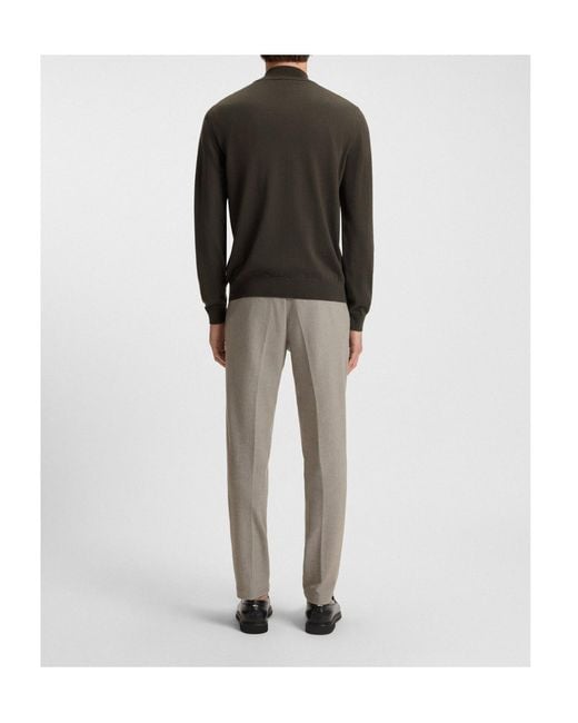 Boss Gray Boss Half-Zip Knitted Jumper for men
