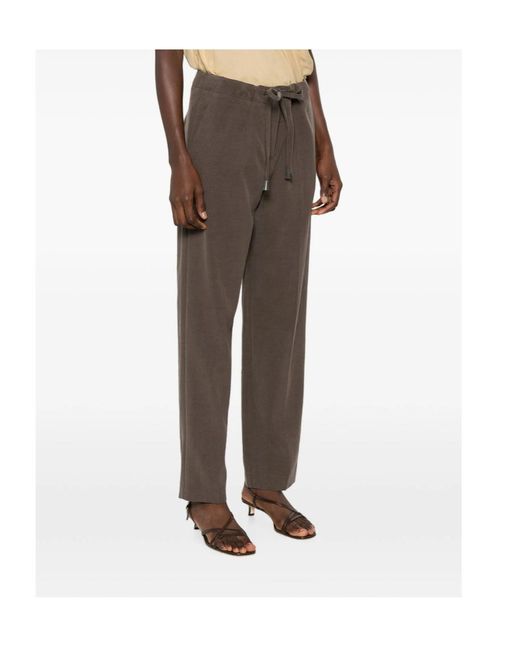 Giorgio Armani Gray Drawstring Casual Pants