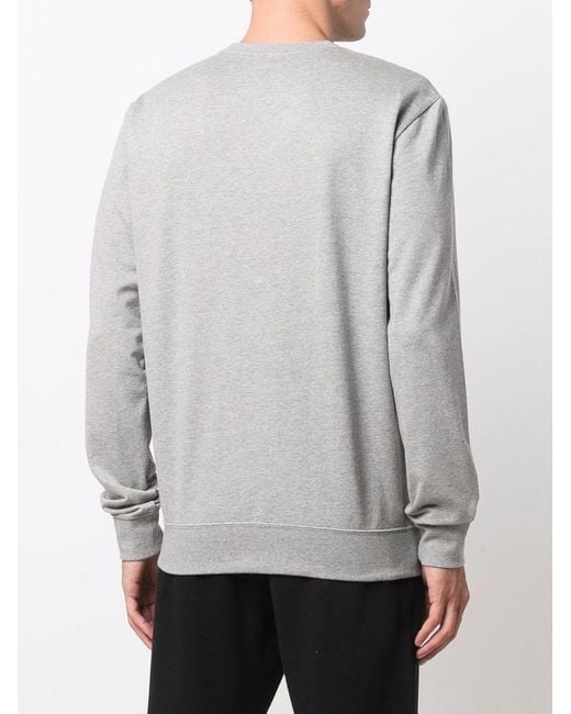 EA7 Gray Logo-Print Sweatshirt for men