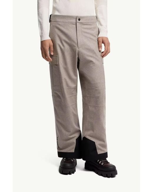 Moncler Gray Moncler Padded Technical Wool Ski Trousers for men