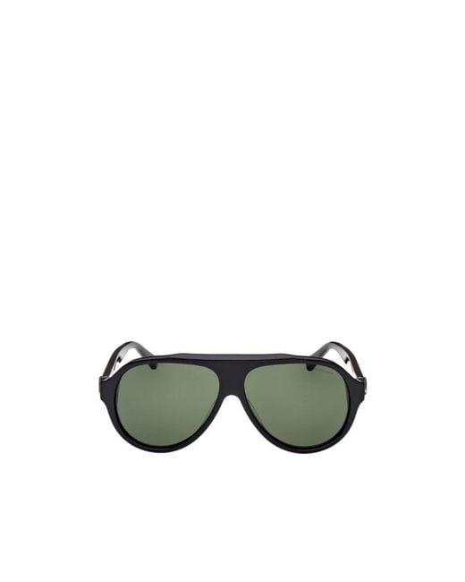 Moncler Green Eyewear Aviator Frame Sunglasses for men