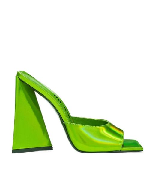 The Attico Green The Devon Heeled Mules