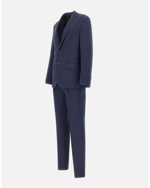 Eleventy Blue Slim Fit Single-Breasted Suit for men