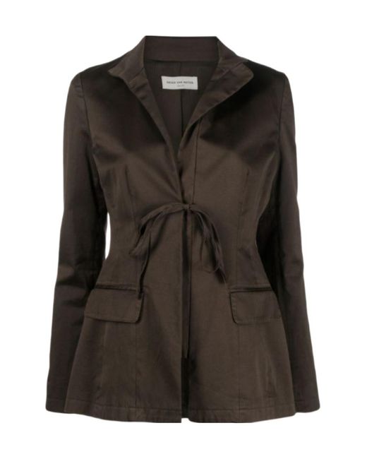 Dries Van Noten Black Long-Sleeved Casual Jacket