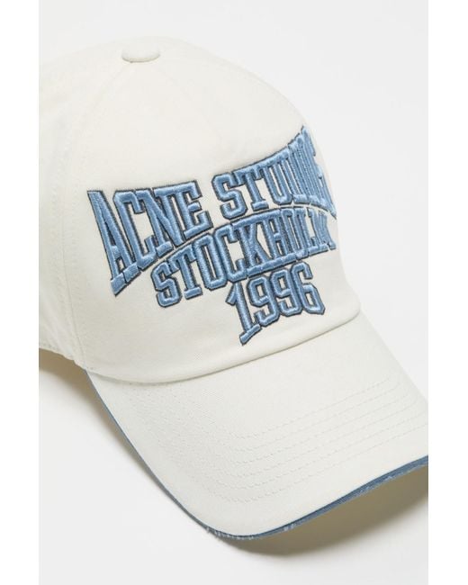 Acne Blue Embroidered Logo Hat
