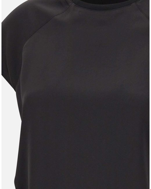 Liu Jo Black Short-Sleeved Crewneck Top