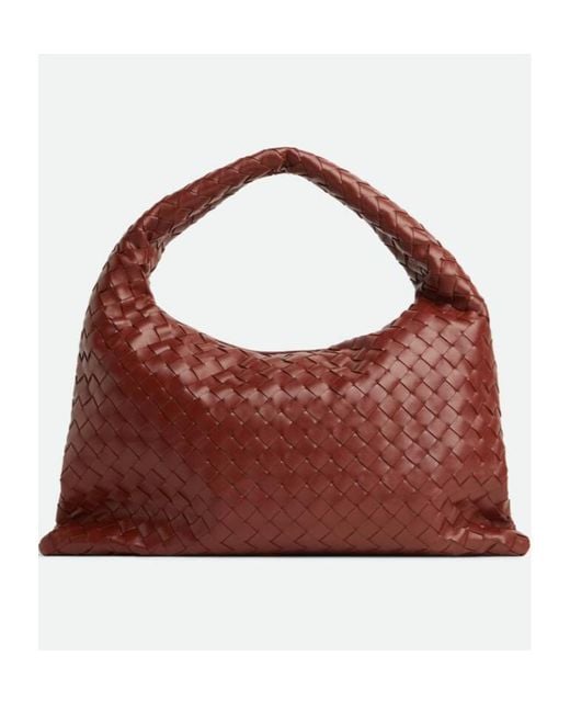 Bottega Veneta Red Calfskin Hop Shoulder Bag