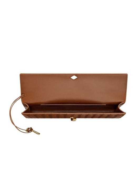 Bottega Veneta Brown Andiamo Clutch Bag