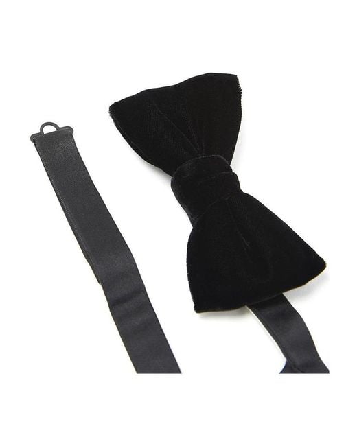 Saint Laurent White Yves Bow Tie for men