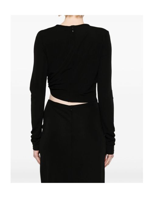 Christopher Esber Black Bezel Quartz Long-Sleeve Top