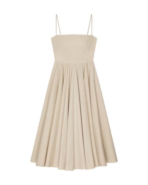 Givenchy Natural Pleated A-Line Midi Dress