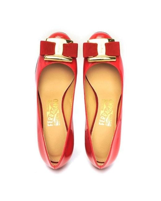 Ferragamo Red Bow High Heels