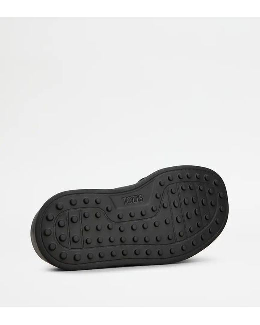 Tod's Black Crossover Strap Sandals