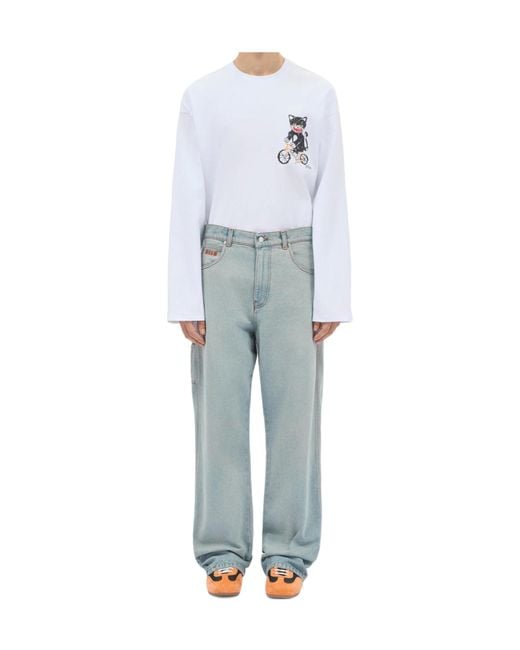 MSGM Blue Relaxed Carpenter Jeans for men