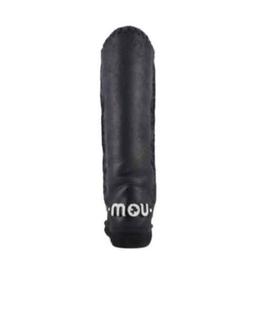 Mou Blue Glitter Logo Eskimo Boots