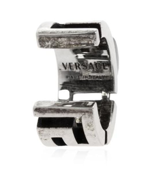Versace Black Greca Stone-Embellished Ear Cuff