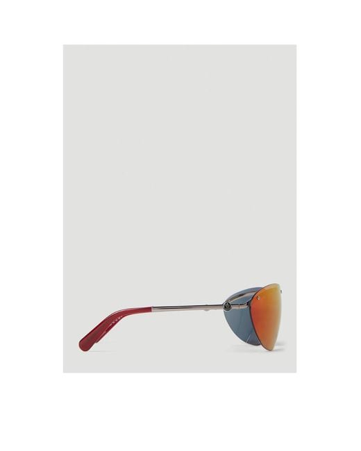 Moncler Pink Eyewear Mirrored Frame Sunglasses for men