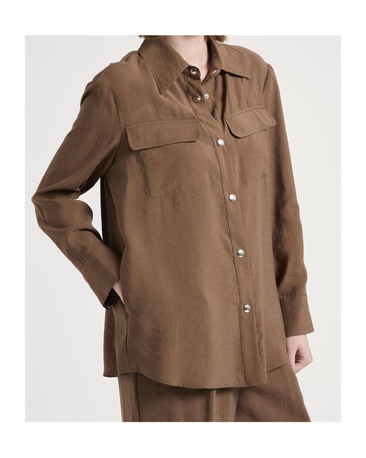 MAX&Co. Brown Long Sleeve Shirt