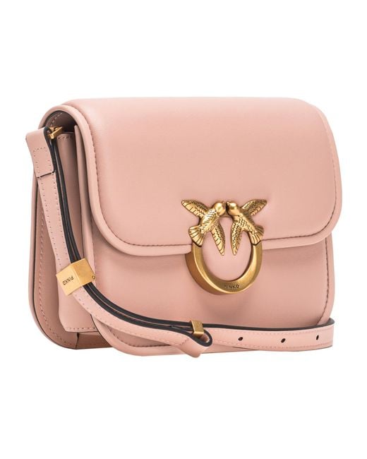 Pinko Pink Love Birds Foldover-Top Shoulder Bag