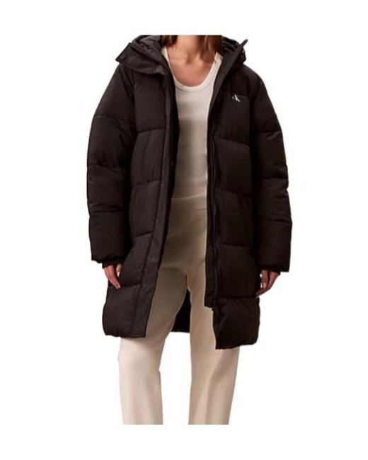 Calvin Klein Black Belted Coat