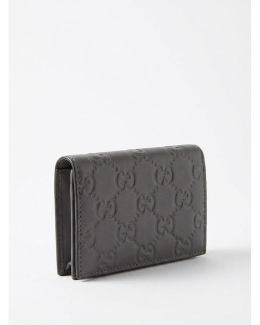 Gucci Gray Gg Emblem Card Case for men