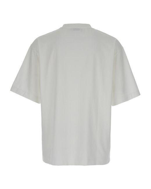 Off-White c/o Virgil Abloh Gray Big Bookish Skate Crewneck T-Shirt for men
