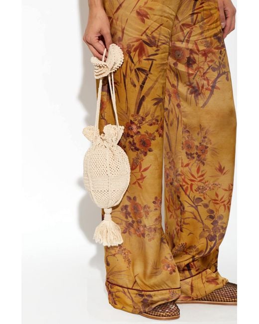 Ulla Johnson White Drawstring Tote Bag