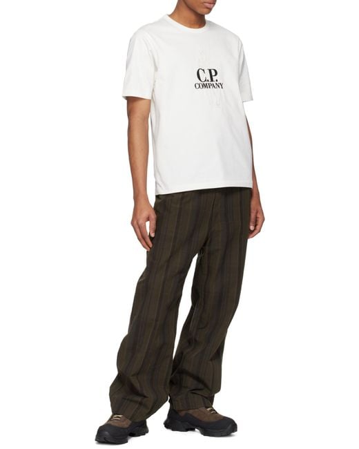 C P Company Natural Logo Emblem T-Shirt for men