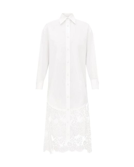 Zimmermann White Valiant Lace Tunic Shirt